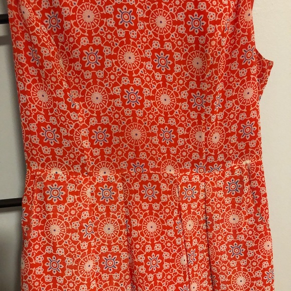 Orange print ponte dress - Picture 2 of 5